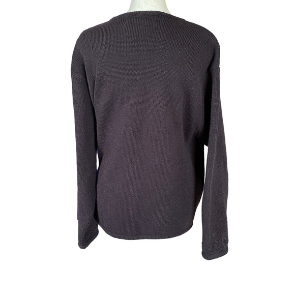 Crystal Kobe brown long sleeve button down sweater cardigan women’s size XL - Picture 4 of 8